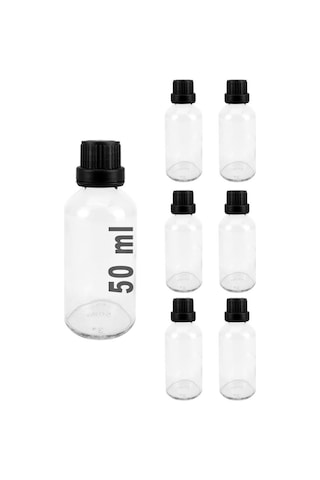 Digithome 6 Lı 50 Ml Siyah Kilit Kapaklı Cam Zencefil Shot Şişesi Söz Nişan Hediyelik Kolonya Şişesi