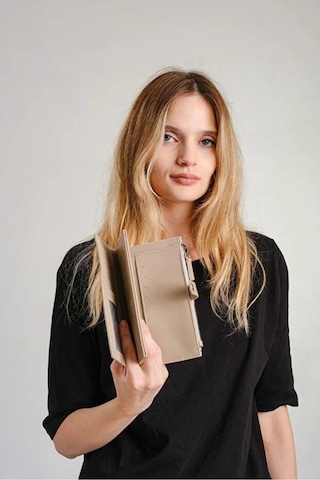 Just Polo Kadın 20 Kart Bölmeli Fermuarlı Ve Kapaklı Cüzdan Shopper Krem