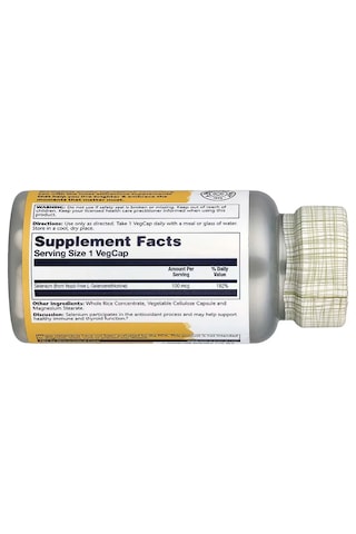 Solaray Yeast Free Selenium 100mcg Healthy Immune & Thyroid 90 Vegcaps