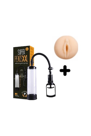 Truva Shop Exclusive Realistik Vajina Girişli Penis Pompası Vakum Pompa