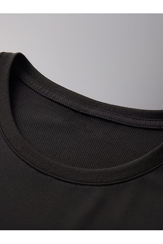 Nevermind Sevgili Kombini Tişört 2 Li Set Unisex Minimal Yüz Baskılı Çift T Siyah