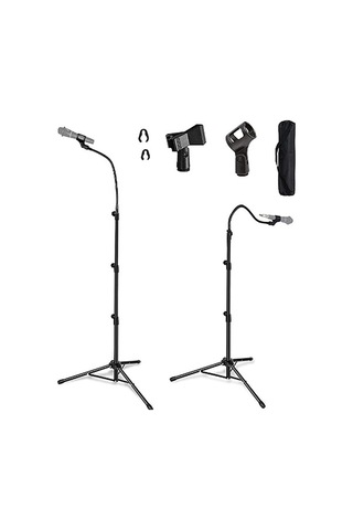 Pazly Bilgisayar Standı Mikrofon Zemin Standı, 180 Ayarlanabilir Klips, Kolay Kurulum, Çizilmeye Dayanıklı Metal Stand