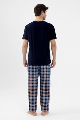 Koza İç Giyim Erkek Kısa Kollu Ekose Desenli Pamuklu Pijama Takımı Ko6303pj-5 Lacivert