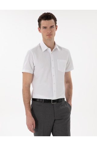 Pierre Cardin Erkek Beyaz Gömlek Kısa Kollu 50307003-vr013 Beyaz