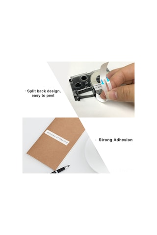 Tenfowee Casio Yazıcılar İçin Dayanıklı Ve Su Geçirmez 9mm Pet Etiket Şeridi - Kz-9we Uyumlu