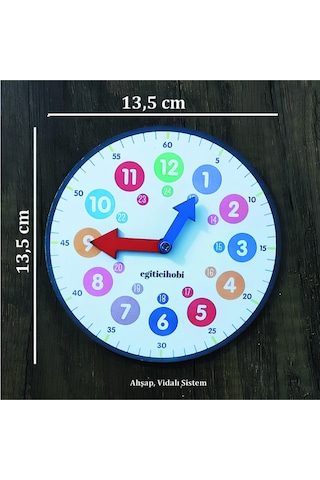 Ahşap Saat Öğreniyorum Etkinliği Montessori Eğitim Seti