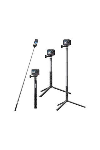 Akaso 120 Cm Uzatılabilir Selfie Çubuğu Ve Tripod Standı Aksiyon Kamera Aksesuarı Siyah