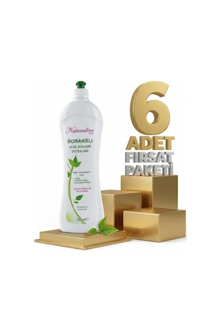 Naturalive Borakslı Elde Bulaşık Deterjanı 6x750 Ml