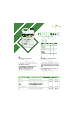 Biosas Performance 5 Lt Bitkisel Menşeli Sıvı Organik Gübre 5 L