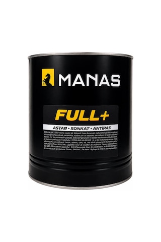 Manas Full+ Kendinden Astarlı Pas Önleyici Son Kat Boya 2.5 Lt Siyah