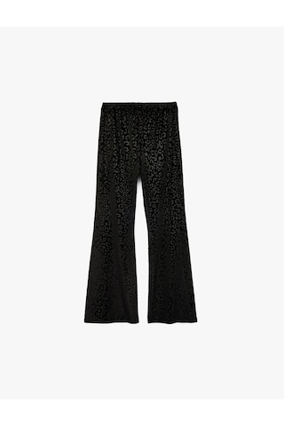 Koton Leopar Desenli Geniş Paça Yılbaşı Pantolon Siyah 6wkg40215ak Siyah