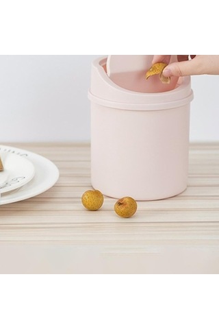 Fastbuy Mini Çöp Kovası Kapaklı Yaratıcı Küçük Masaüstü Çöp Kovaları, Küçük Çöp Kovası
