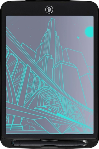 Hombey 10.5 İnç Lcd Tek Renkli Çizim Tahtası - Çocuklar İçin Tuval - Tek Tuşla Silme Ve Kilitleme Özelliği - Taşınabilir Akıllı Siyah Tahta Cr2025 Pil Dahil Siyah