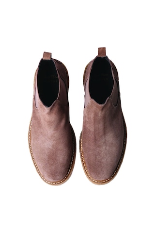 Taupe Bot Kadın Nantes-sy Toni Pons Splıt Leather Ankle Boot Wıth Sıde Elastıcs Kahve