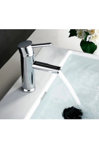 Sardıcı Çift Su Girişli Yüksek Lavabo Bataryası Krom Kaplama
