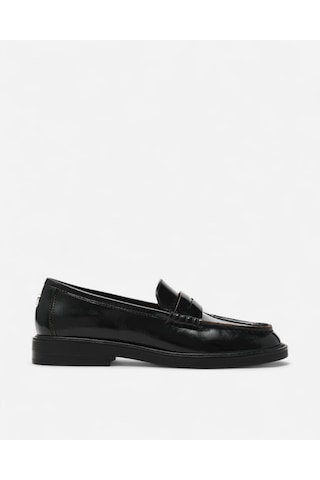 Steve Madden Adıson Black Leat Kadın Siyah Loafer Adıson