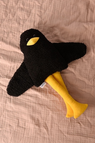 Sevimli Peluş Çocuk Uyku Arkadaşım - 50 Cm Çocuk Bebek Oyun Uyku Arkadaşı Duffy Ördek Karga Siyah