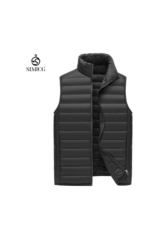 Bu Erkek Pamuklu Ceket Dış Katman, Sonbahar/kış İç Çamaşırı, Termal Çanta Veya Kolsuz Pamuklu Ceket Olarak Kullanıma Uygundur. Siyah