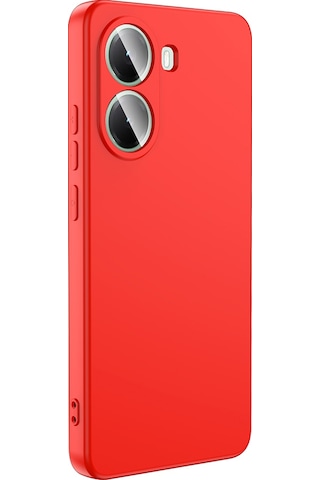 Xiaomi Poco X7 Pro Kılıf Mara Lansman İç Yüzeyi Kadife Kılıf Kırmızı