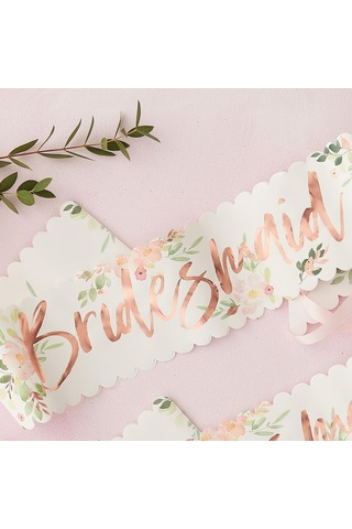 Çiçekli Bridesmaid Kuşakları - 2 Adet Tüm Yaşlar