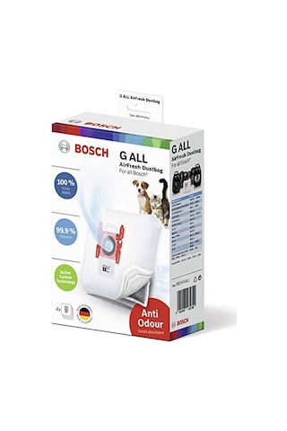 4 X Elektrikli Süpürge Torbası Airfresh Tip G All Bbzafgall,%99,9 İnce Toz Filtreleme, Hayvan Sahipleri İçin İdeal,%
