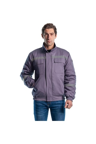 Şensel, Reflektörlü Kapitoneli Mont, Gri -92E331- Iş Montu