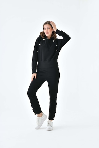Ftz Women Kadın İki İp Düğme Detaylı Takım Siyah 30640-siyah Siyah