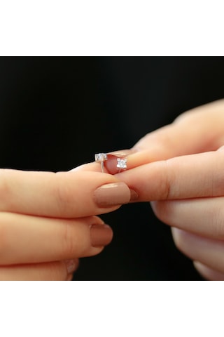 Lova 0.22 Karat Pırlanta Tektaş Küpe - 3030002