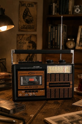 Fepe Fp-319bt Elektrikli Nostaljik Kaset Çalar Radyo - Bluetooth, Usb, Sd Müzik Çalar