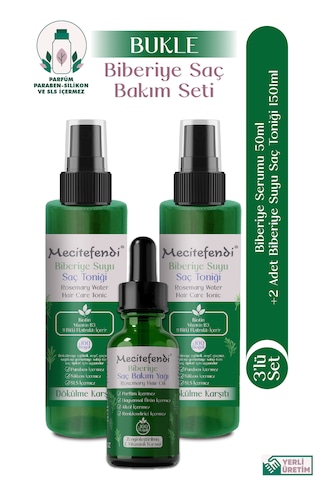 Mecitefendi Bukle Biberiye Saç Bakım Seti