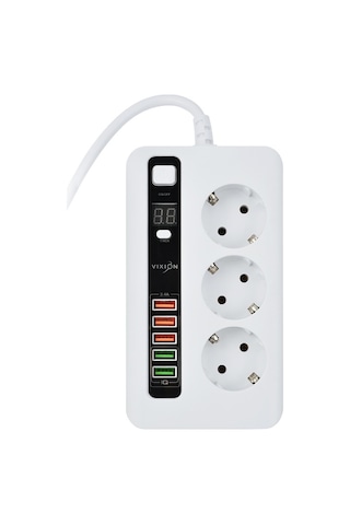 Power Socket Bkl-04 Zaman Ayarlı Akım Koruyucu Priz Beyaz