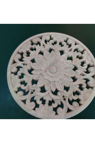 Suntek 1 Adet Ahşap Oyma Köşe Onlay Aplike Çerçeve Ev 30cm