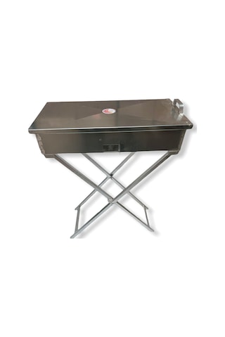 Demir Mangal Katlanır Ayaklı 65 Cm Inox
