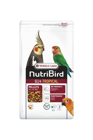 Versele - 130 - Laga Nutrıbırd G14 Tropıcal Paraket Pelet - Kmrsfres - Yem 1kg