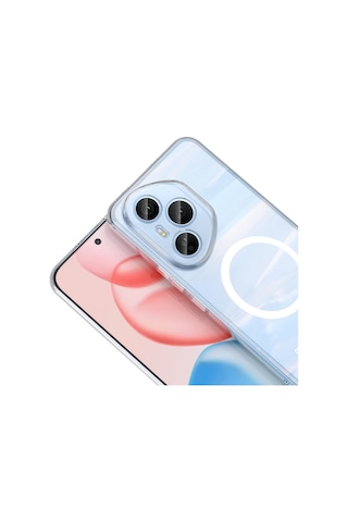 Honor 400 Pro Kamera Korumalı M-safe Şarj Özellikli Şeffaf Mkst London Silikon Kapak - Şeffaf Şeffaf