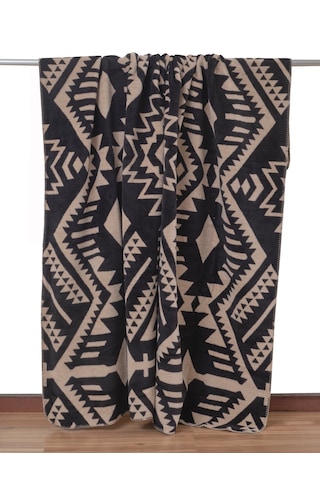 Neeco Pamuklu Çift Kişilik Battaniye Bej