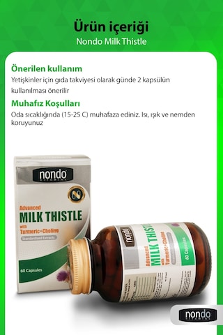 Nondo Advanced Milk Thistle 60 Kapsül
