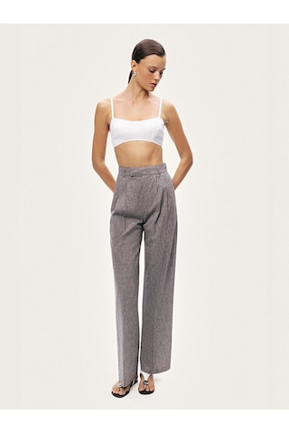 Nocturne Yüksek Geniş Paça Pantolon N26yn3499 Gri