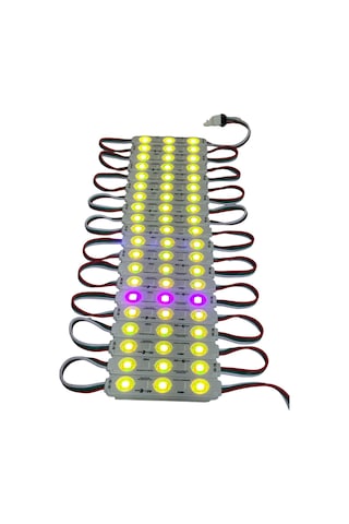 Samsung Rgb Led 3'lü Modül Ws2811 Bireysel Adreslenebilir Işık 5050 Smd Dc 12v Su Geçirmez Ip65 Mağaza Pencere Vitrin Yapışkanlı RGB