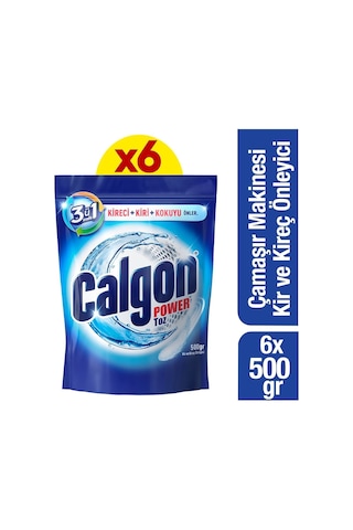 Calgon Çamaşır Makinesi Kireç Önleyici Toz 500 Gr X 6 Adet