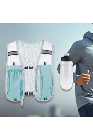 Pazly Hidrasyon Yeleği Hafif Günlük Sırt Açık Mavi Renk Açık Mavi