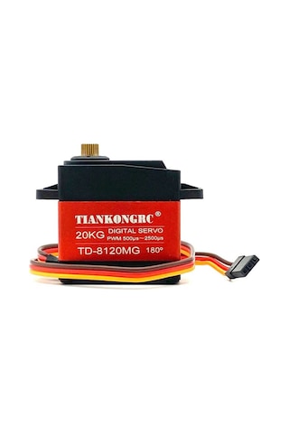 Td-8120mg 20kg 180 Derece Metal Dişli Servo Motor 20kg Yüksek Tork Su Geçirmez Çift Rulman