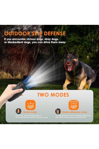 Moveevo Ultra Sonik Led'li Şarjlı Taşınabilir Köpek Havlama Susturucu - İç/dış Mekan