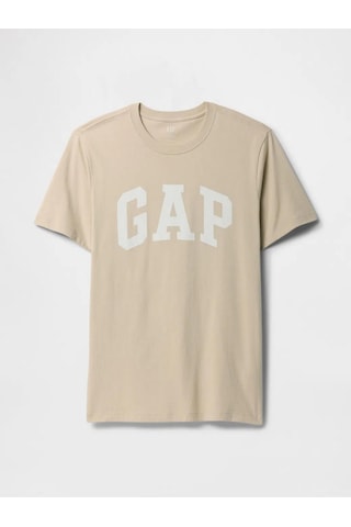 Gap 856659023 V-everyday Soft Basic Logo T Erkek Tişört Bej