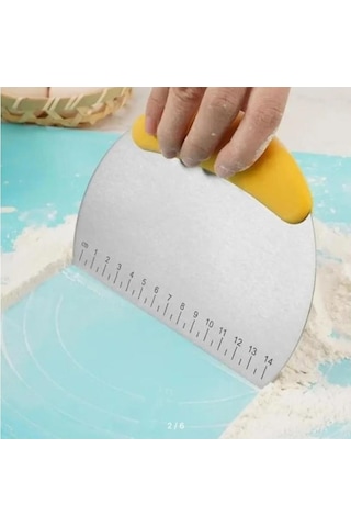 Zhlhome Paslanmaz Çelik Hamur Kesme Ve Şekillendirme Spatulası Siyah