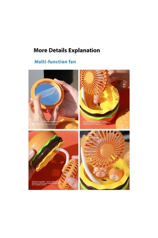 Serene Space Çok Fonksiyonlu Küçük Fantaşınabilir Küçük Fan 9050 Sarı