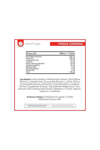 Smartcaps Panax Ginseng Korean 60 Tablet