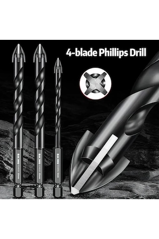 Besthome1 4'lü Seramik-cam Matkap Ucu Seti 6-12mm , Yüksek Performanslı Delme Çözümü