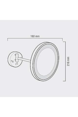 Valera Optima Light Smart Ayna Krom