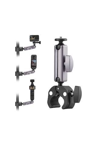 Coverzone Kamera Bisiklet Ve Motosiklet Gidon Montaj, Alüminyum Alaşımlı Kelepçe, 360 , Insta360 İle Uyumlu X5 X4